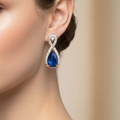 Premium crystal stone drop earrings